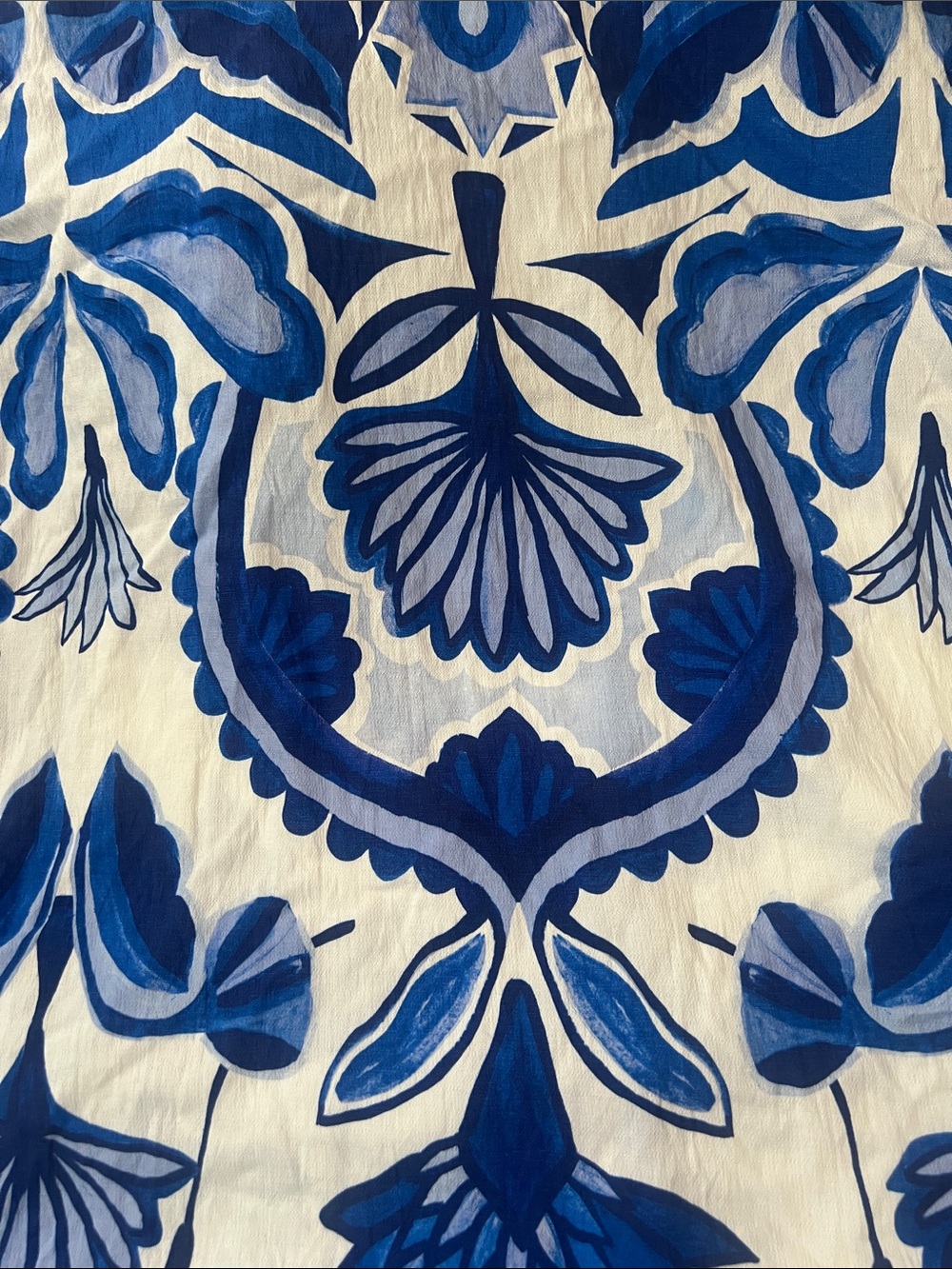 Vince Camuto Blue White Floral Rope Trim Maxi Dress NWT Size 8 - Picture 7 of 11